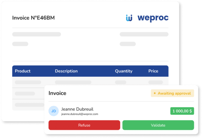 Centralize and store your supplier invoices with Weproc