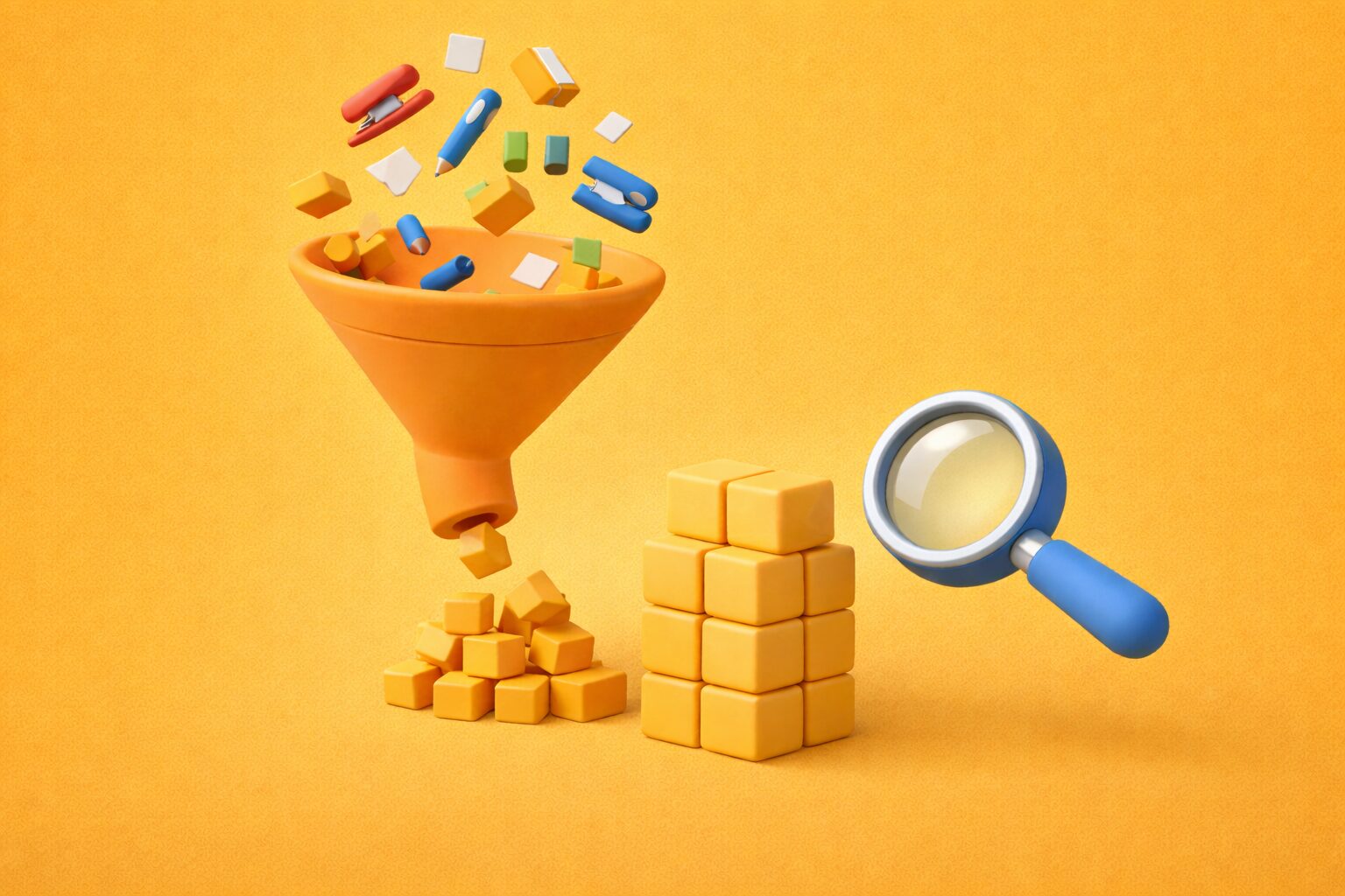 Illustration 3D des achats sauvages et de la classe C montrant l’optimisation et le contrôle des dépenses