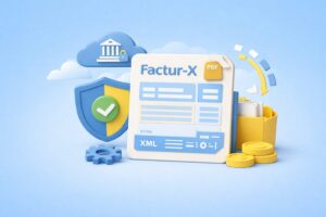 Diagram illustrating Factur-X electronic invoicing format and its key components for 2026 compliance.