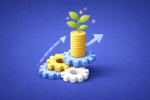 Illustration 3D de la gestion stratégique des comptes fournisseurs favorisant la croissance financière